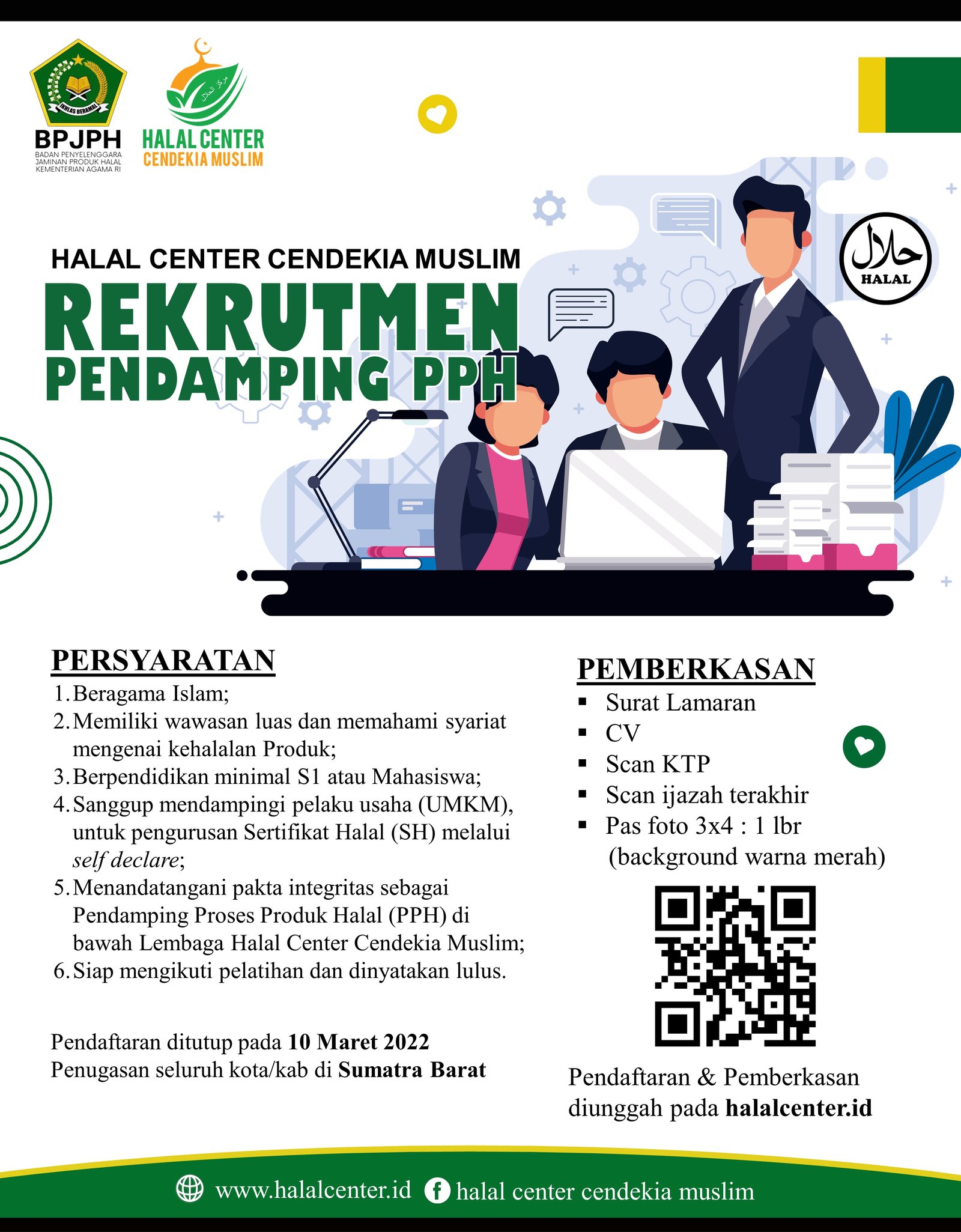 Baru! Rekrutmen Pendamping PPH – Halal Center Cendekia Muslim